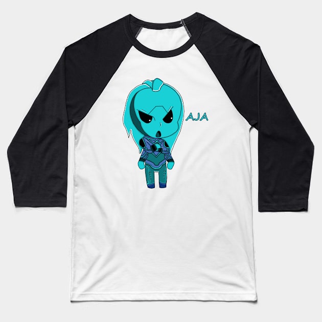 3Below Aja Chibi Baseball T-Shirt by garciajey